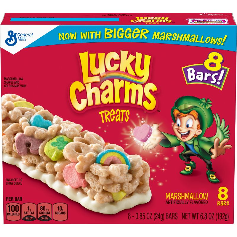 Lucky Charms Marshmallow Flavored Bars - 8ct