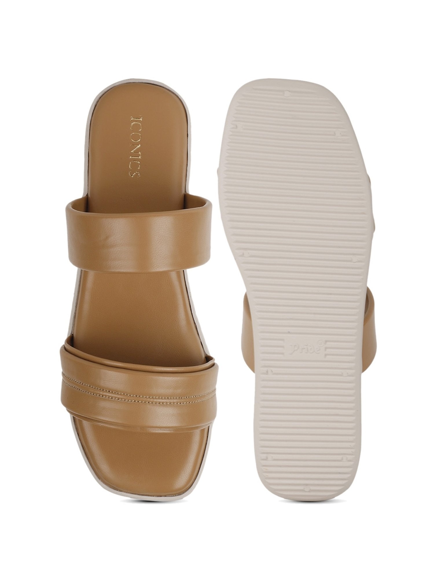 Iconics Women's Camel Casual Wedges