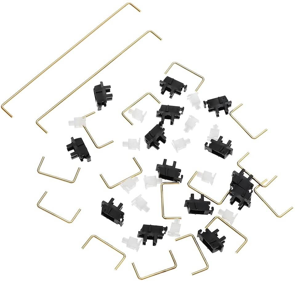 DUROCK Piano Plate Mount Stabilizers 2U 6.25U 7U for Cherry MX Compatible Mechanical Keyboards (Piano Plate Mount 104 Keyboard Kit)