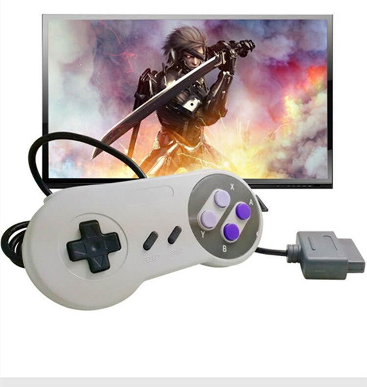Portable Game Controller 16 Bit for Super Nintendo SNES System Console Control Pad