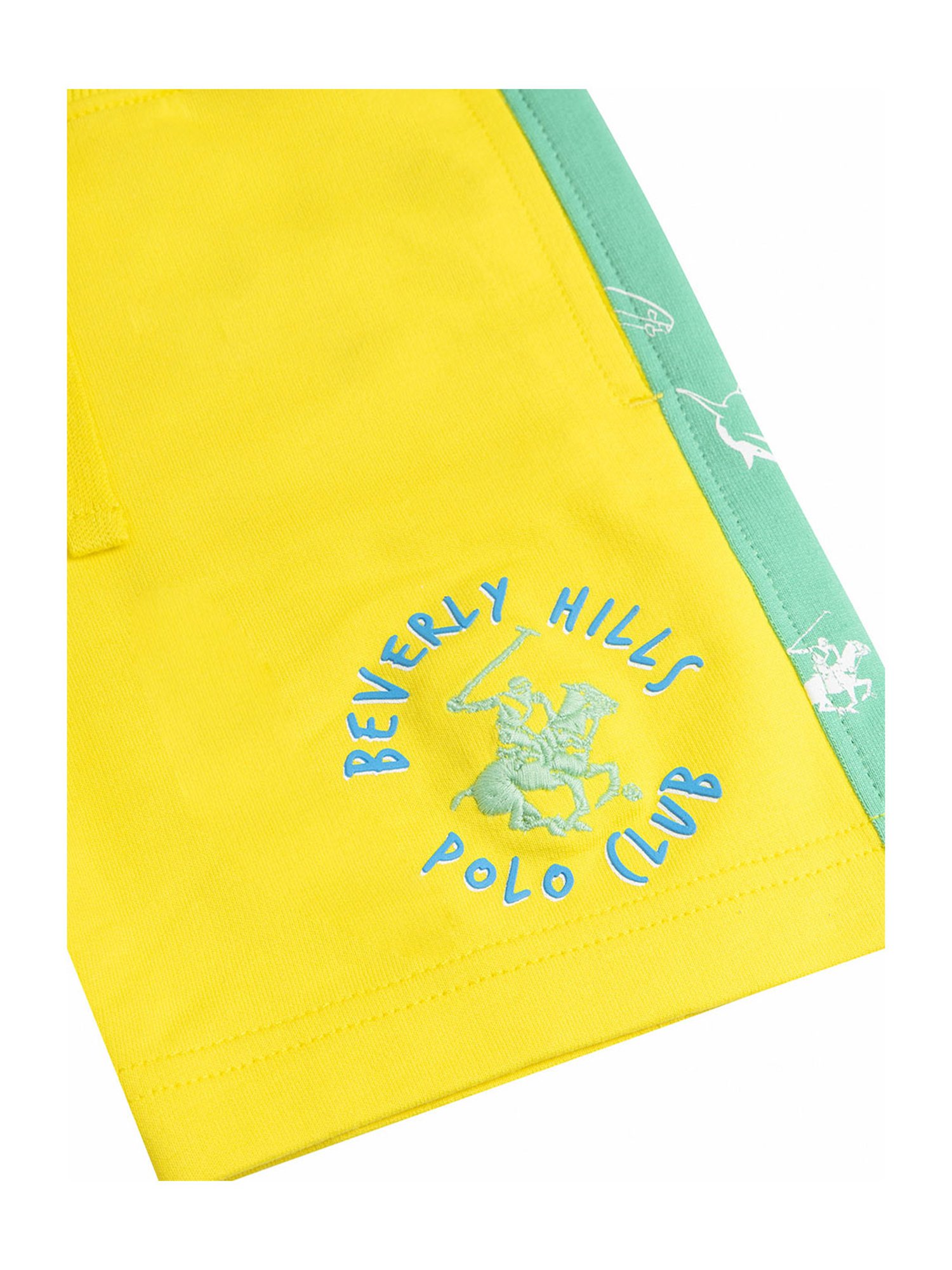 Beverly Hills Polo Club Boys Yellow Solid Shorts