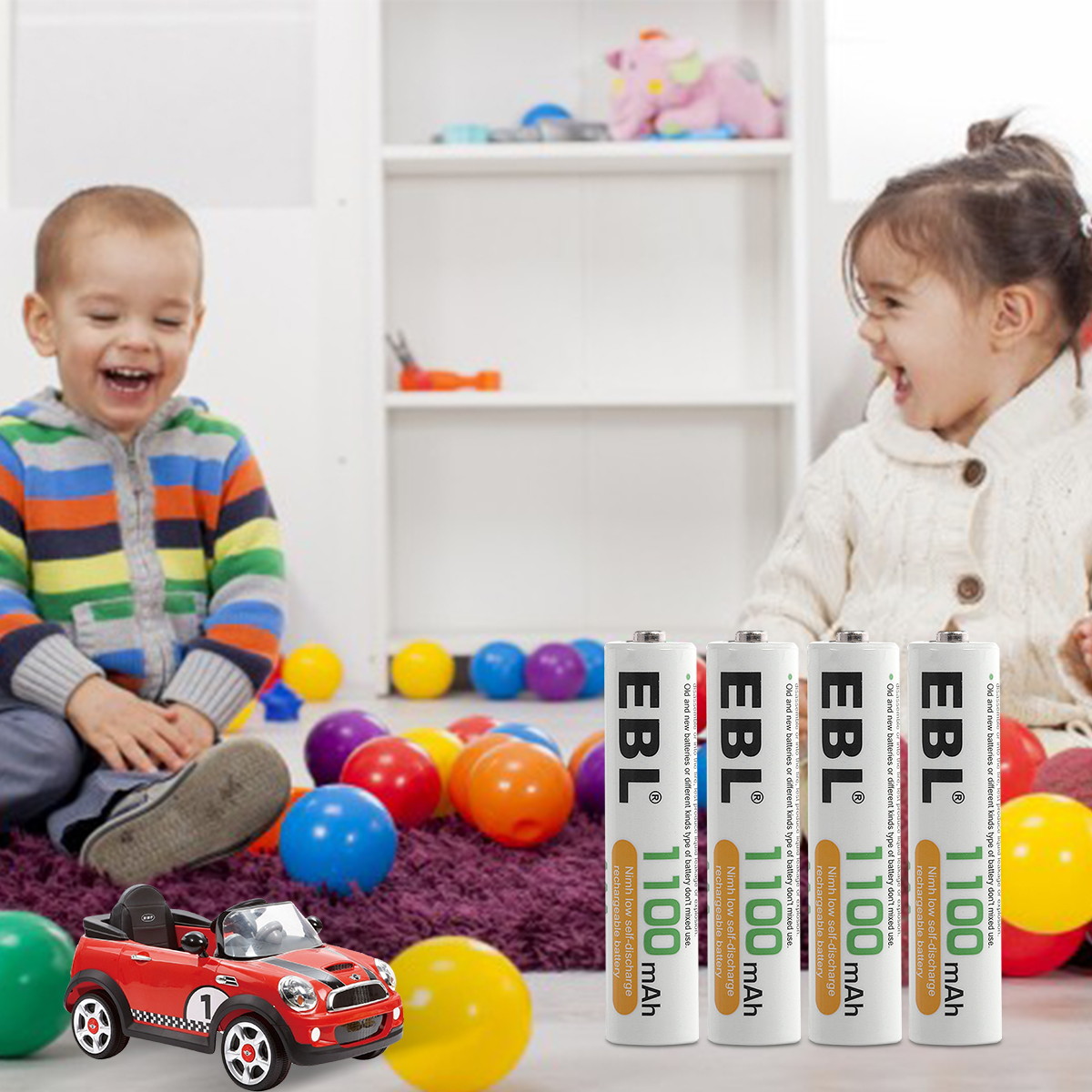 EBL 16 Pack 1100mAh AAA 1.2V Ni-Mh Rechargeable Battery