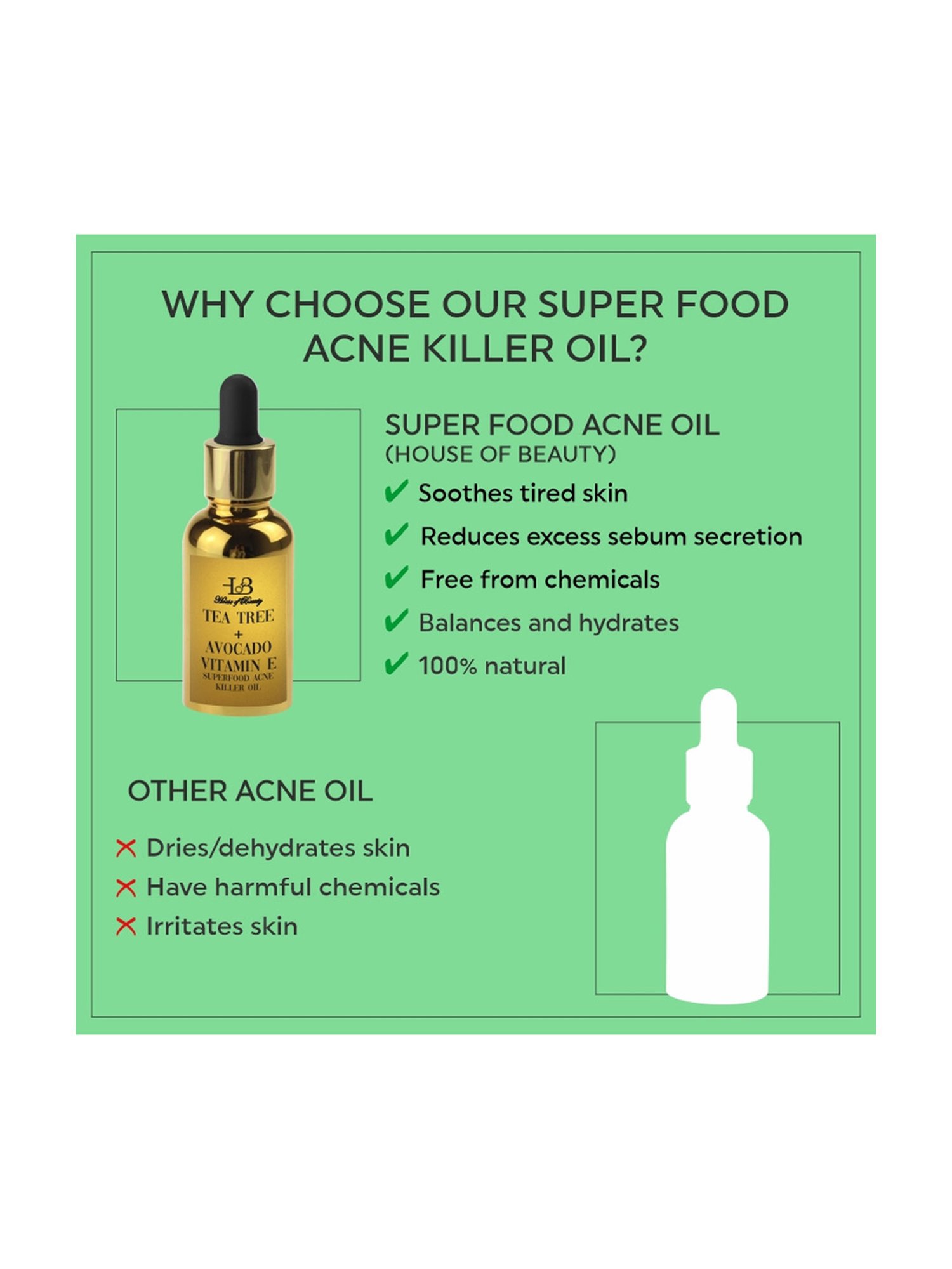 House of Beauty Super Food Acne Killer Oil - 30 ml