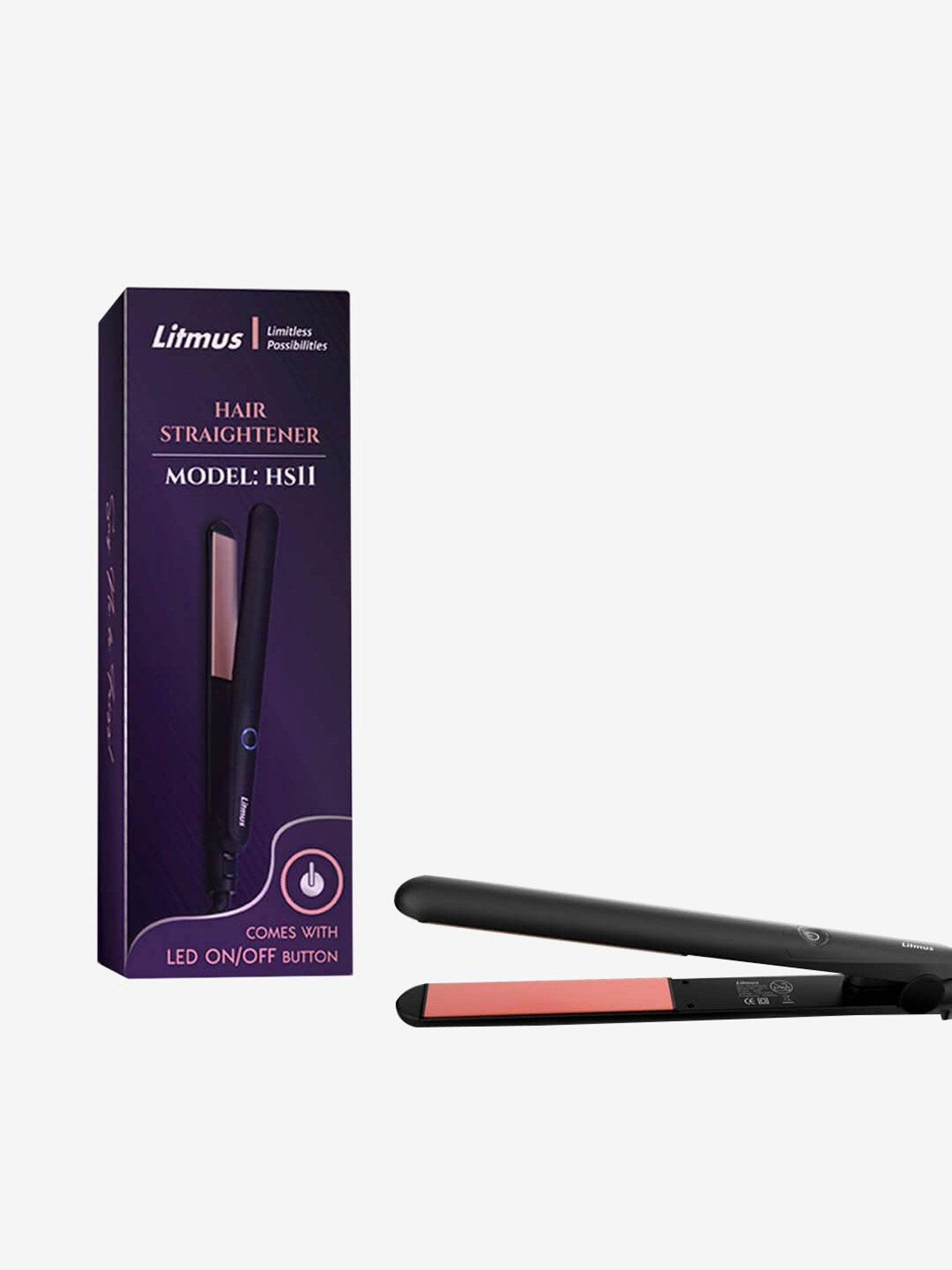 Litmus Do-it-Yourself HS11 Hair Straightener (Black/Gold)