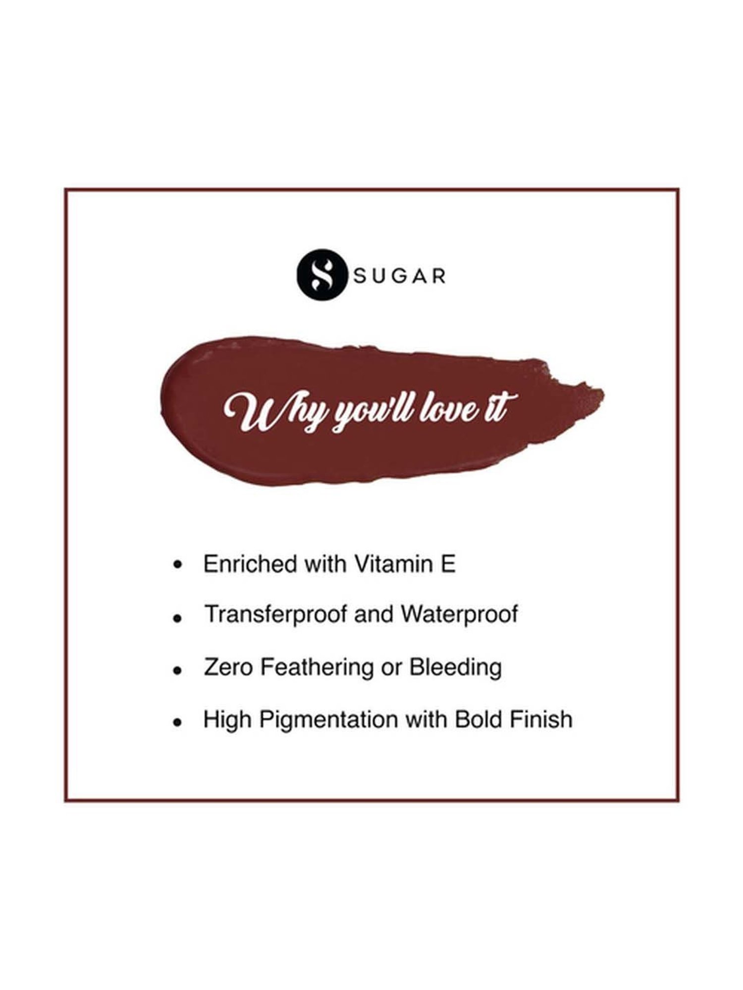 Sugar Cosmetics Smudge Me Not Liquid Lipstick 21 Aubergine Queen - 4.5 gm