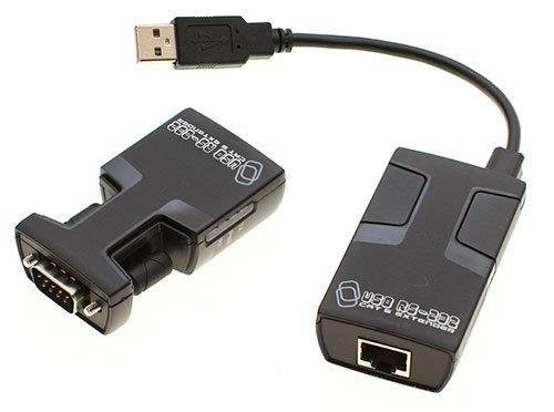 CableMax USB to RS 232 Extender dongle - Extend up to 270FT via Cat5 Cable