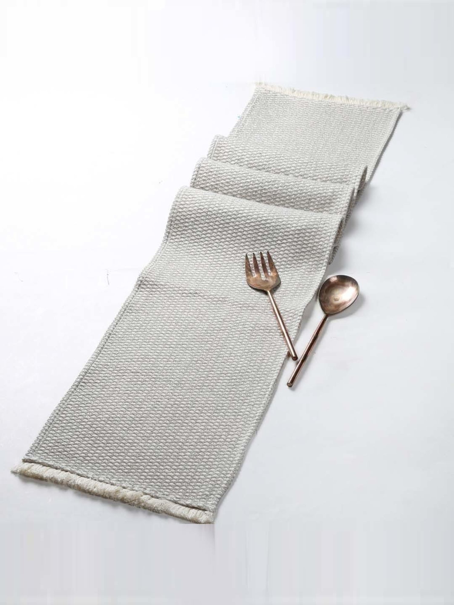 House This House This Grey 100% Cotton Runner - Set of 1