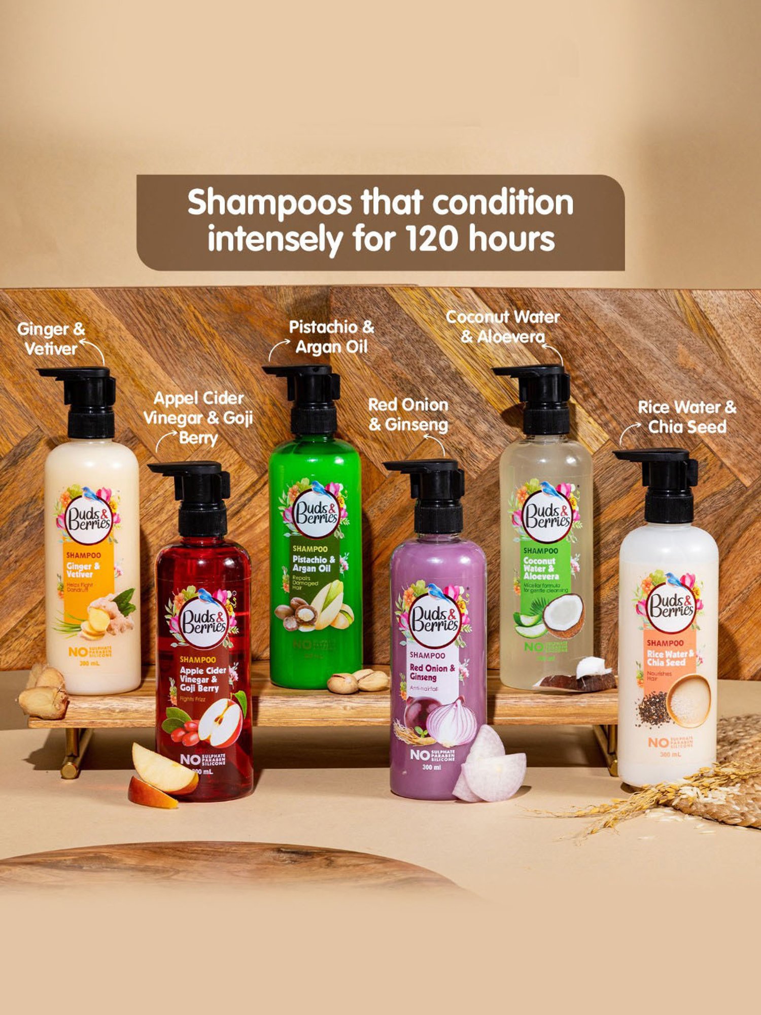 Buds & Berries Coconut Water & Aloe Vera Shampoo - 300 ml