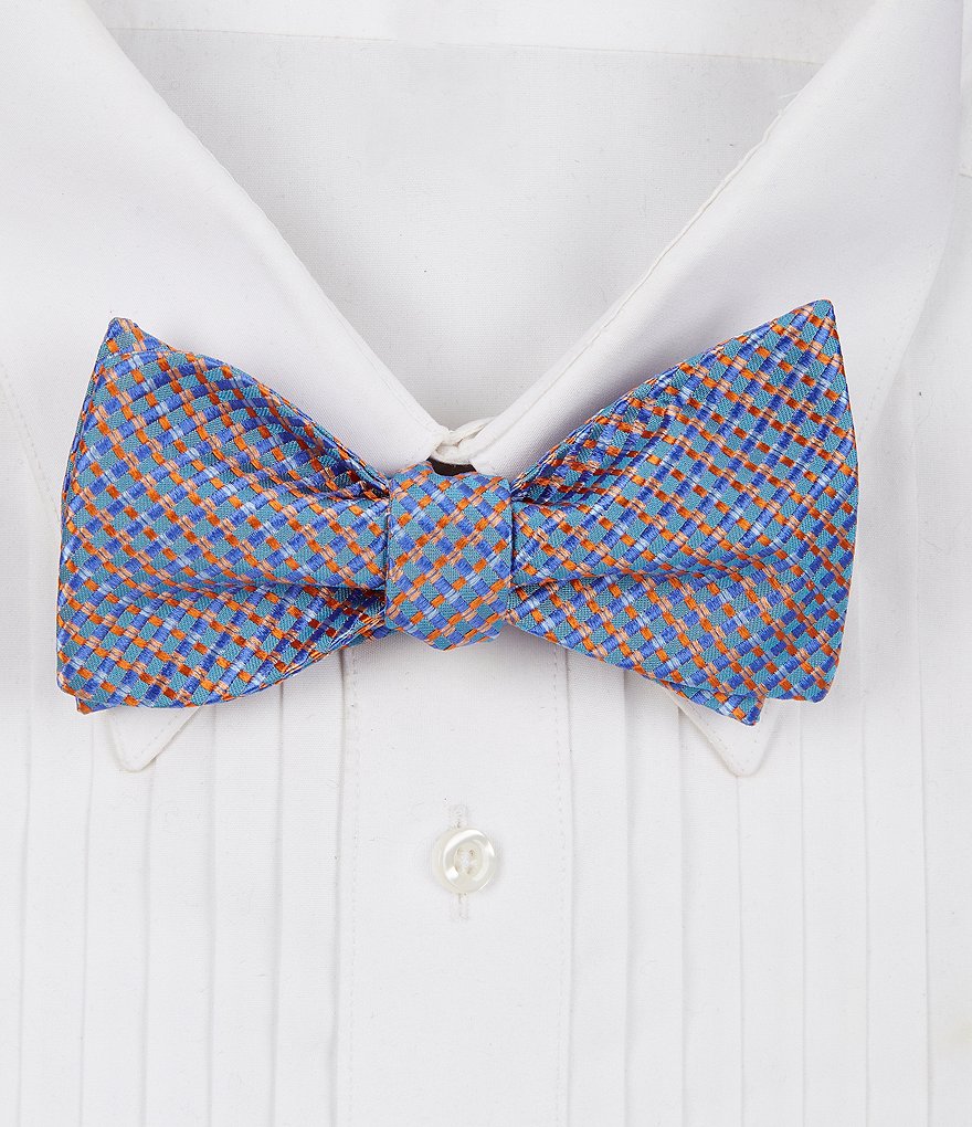 Cremieux Geo Weave Silk Bow Tie