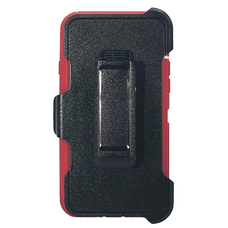 Muscle Series Belt Clip Case for Apple iPhone 7 iPhone 8 iPhone SE 2020 47 2in1 Protective Defender w Screen Protector amp Holster amp KickstandShock amp Drop Proof RedWhite