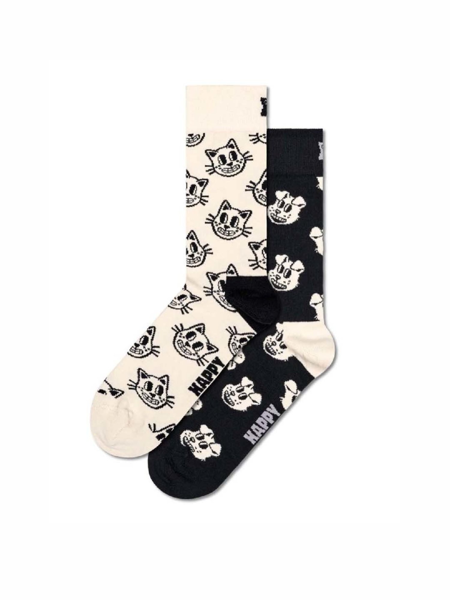 Happy Socks Pets Multicolor Cotton Printed Socks (41-46) - Pack of 2
