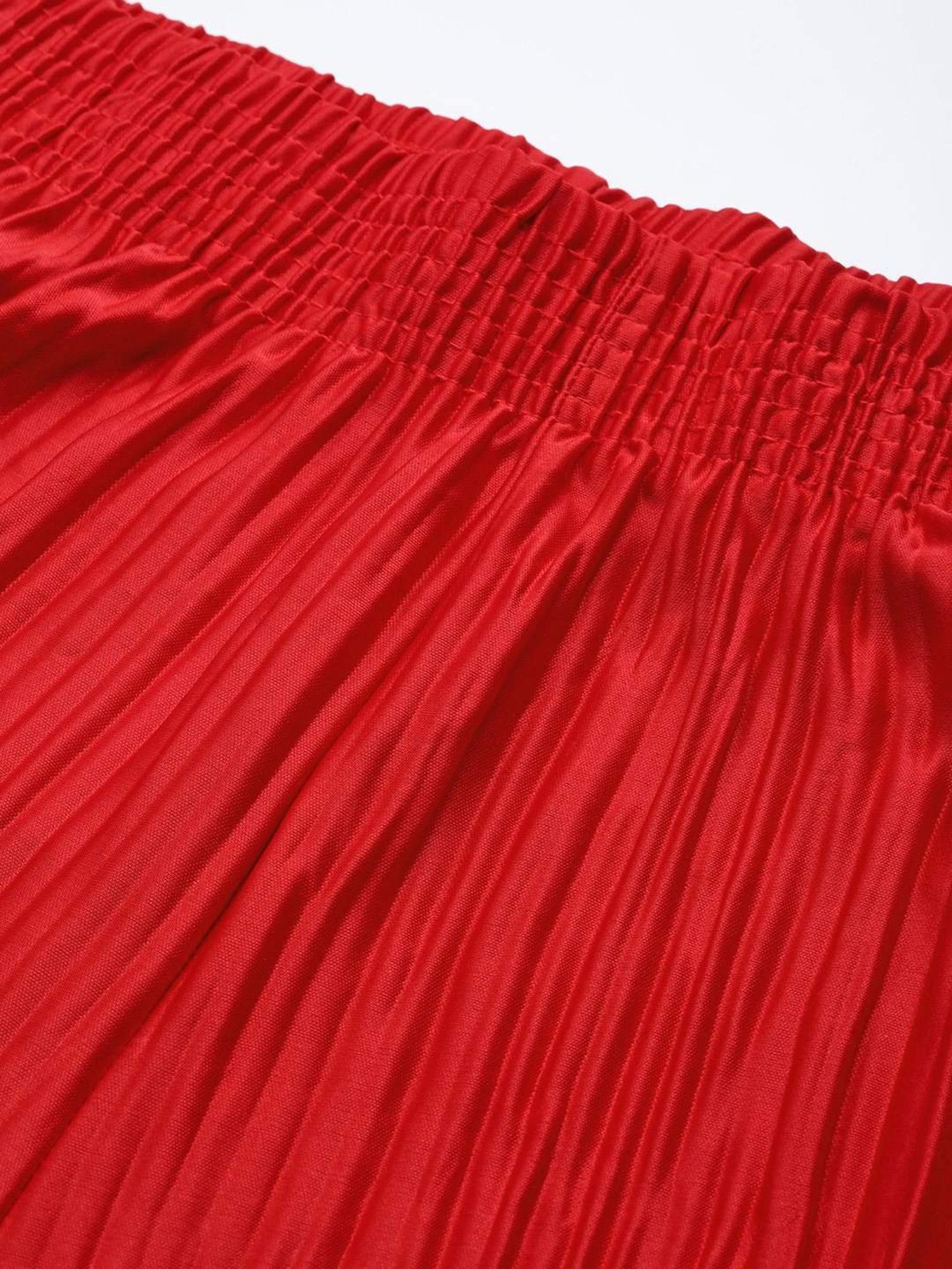 READIPRINT FASHIONS Red Pleated Palazzos