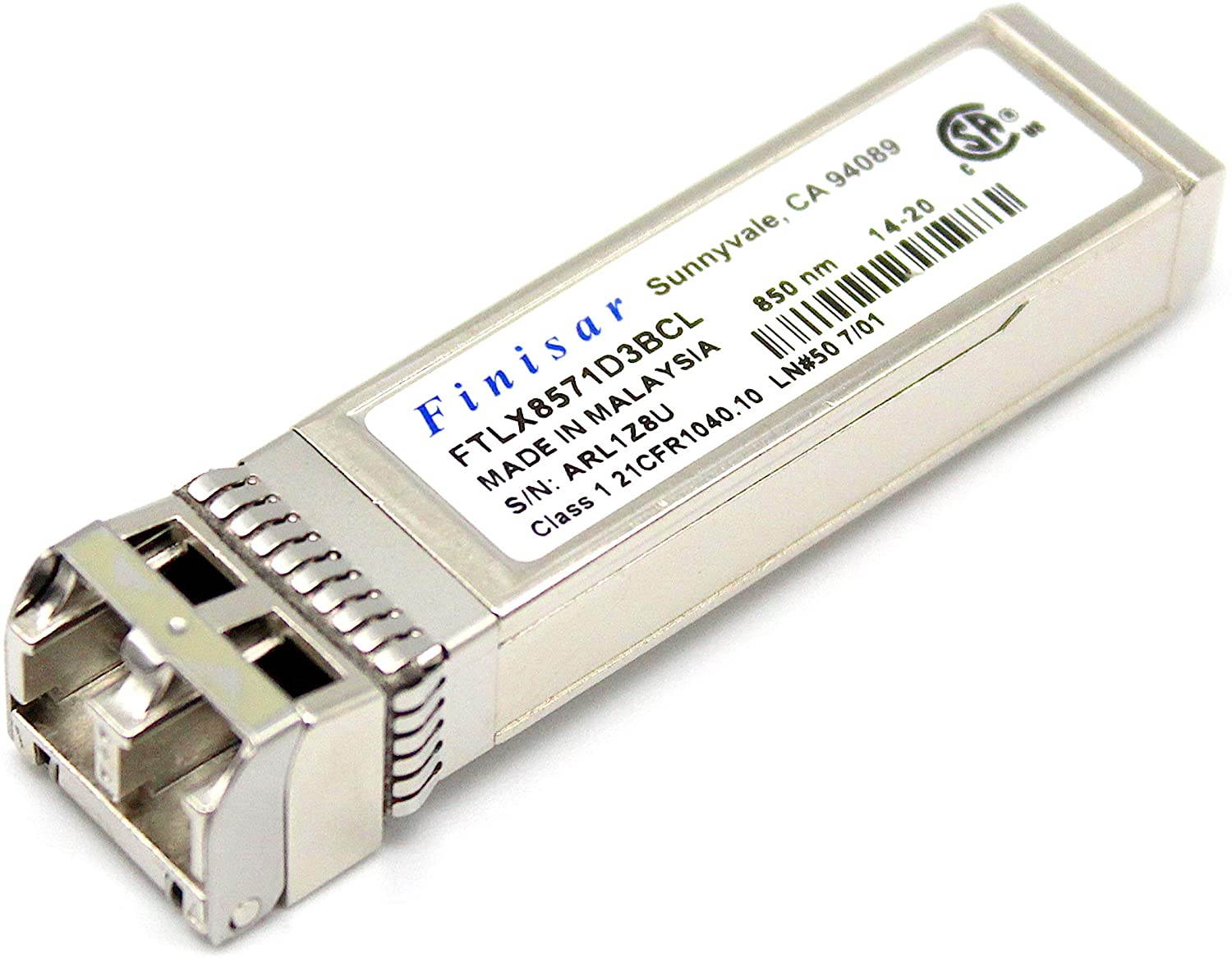 Finisar FTLX8571D3BCL 10GBASE-SR/SW SFP+ Transceivers