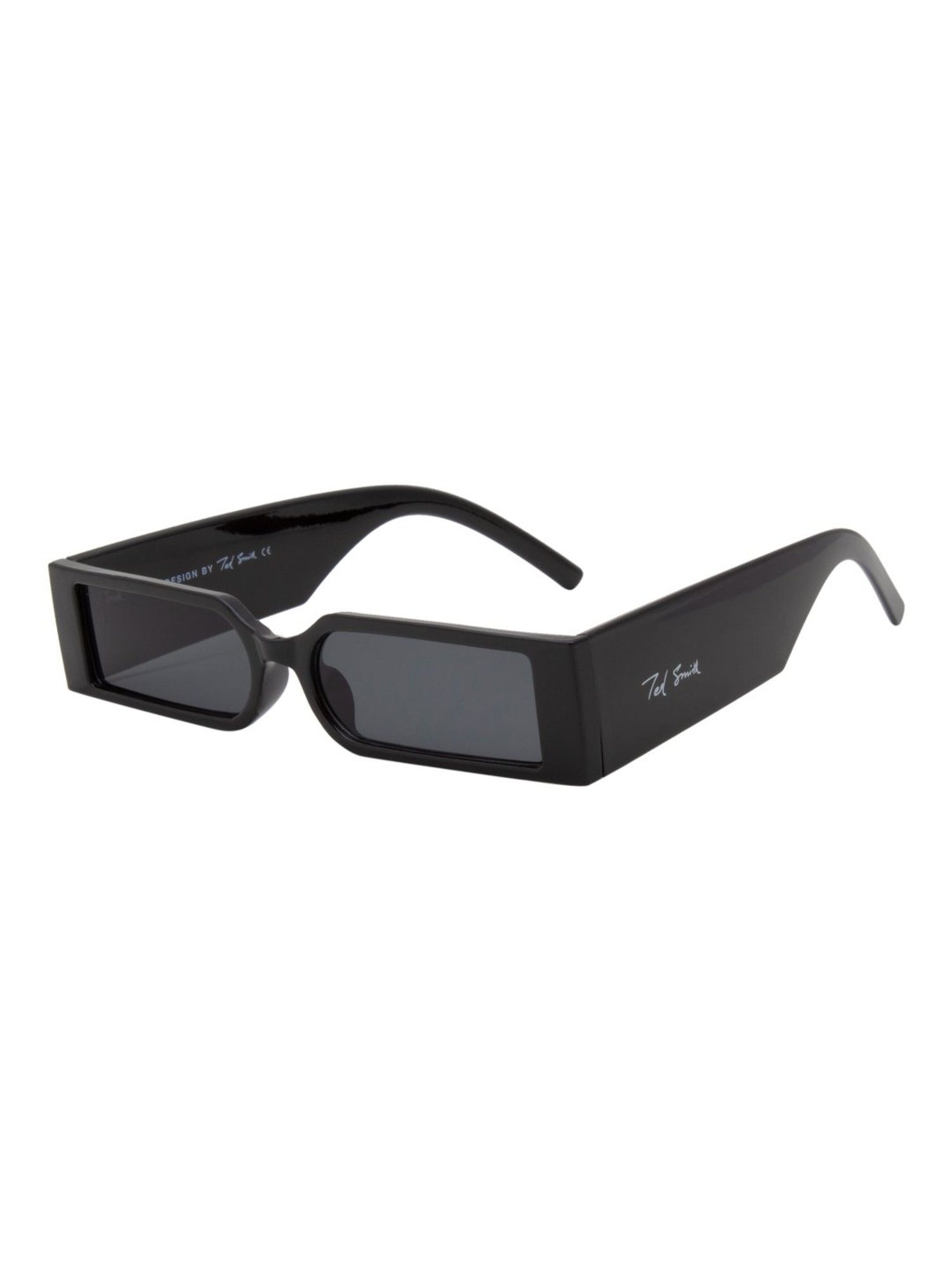 Ted Smith Grey Rectangular UV Protection Unisex Sunglasses