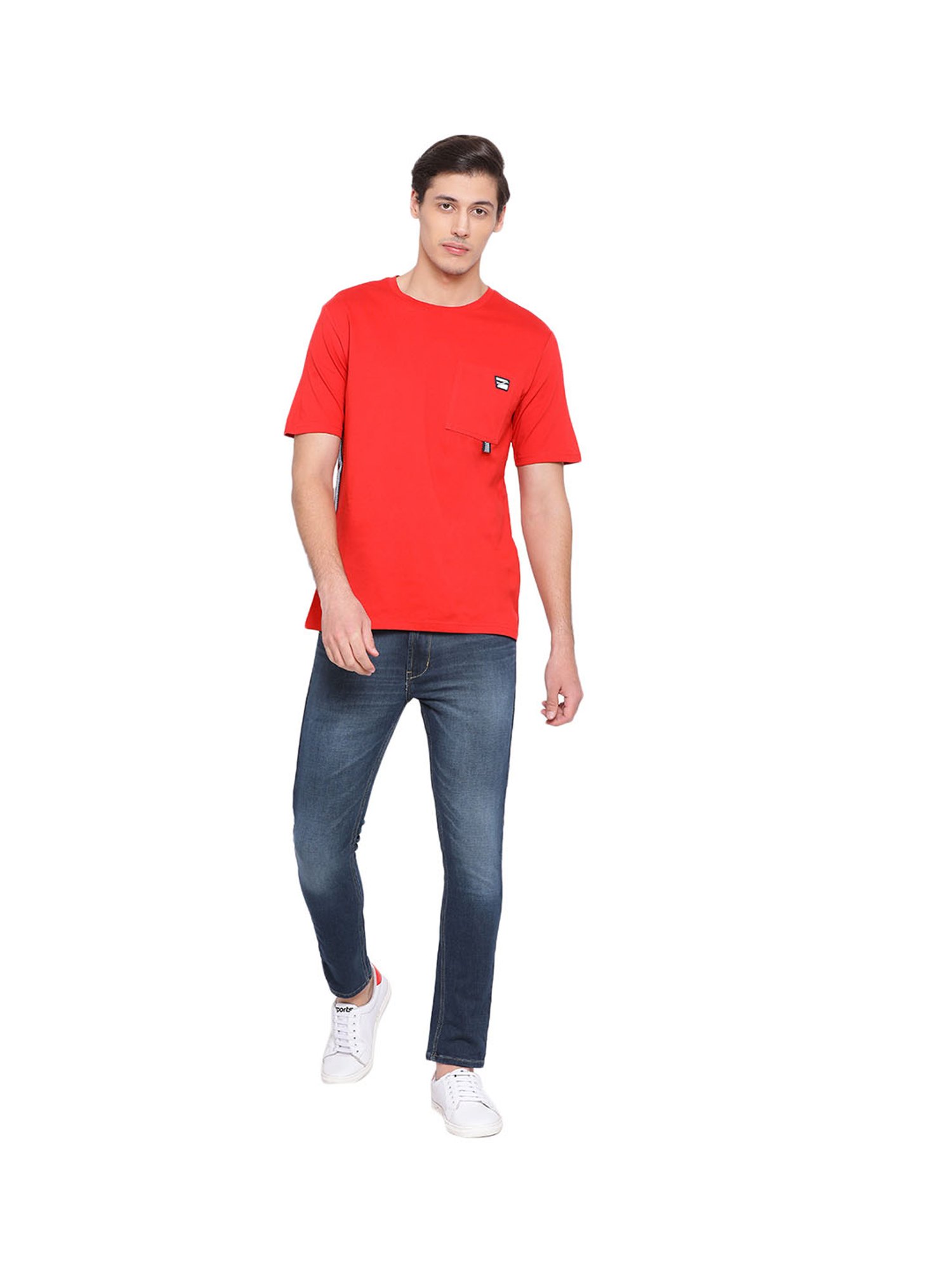 Antony Morato Red Slim Fit Cotton T-Shirt