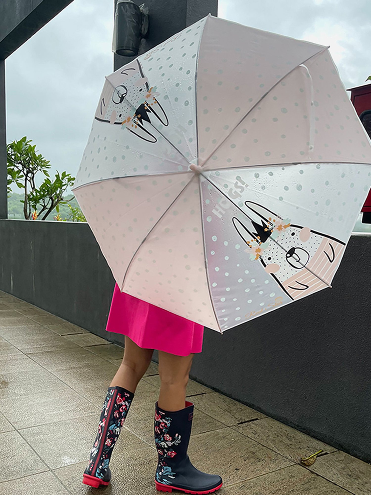 Little Surprise Box LLP Pink Polyester Kids Umbrella