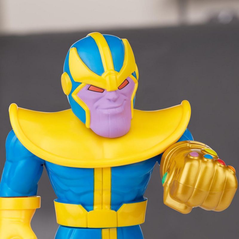 Playskool Heroes Marvel Super Hero Adventures Mega Mighties 10-Inch 3 Pack, Thanos, Spider-Man, Hulk, Ages 3 and Up