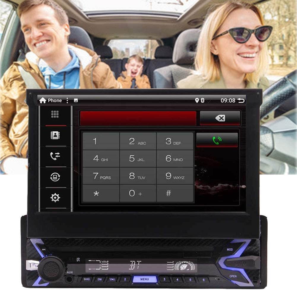 Single Din Android 10.0 Pie Car Stereo 7" HD Capacitive Touchscreen Bluetooth GPS Radio InDash Navigation 1 Din Auto FM AM RDS Receiver Support SWC Mirror Link WiFi CAM-in with Wireless Back-up Camera