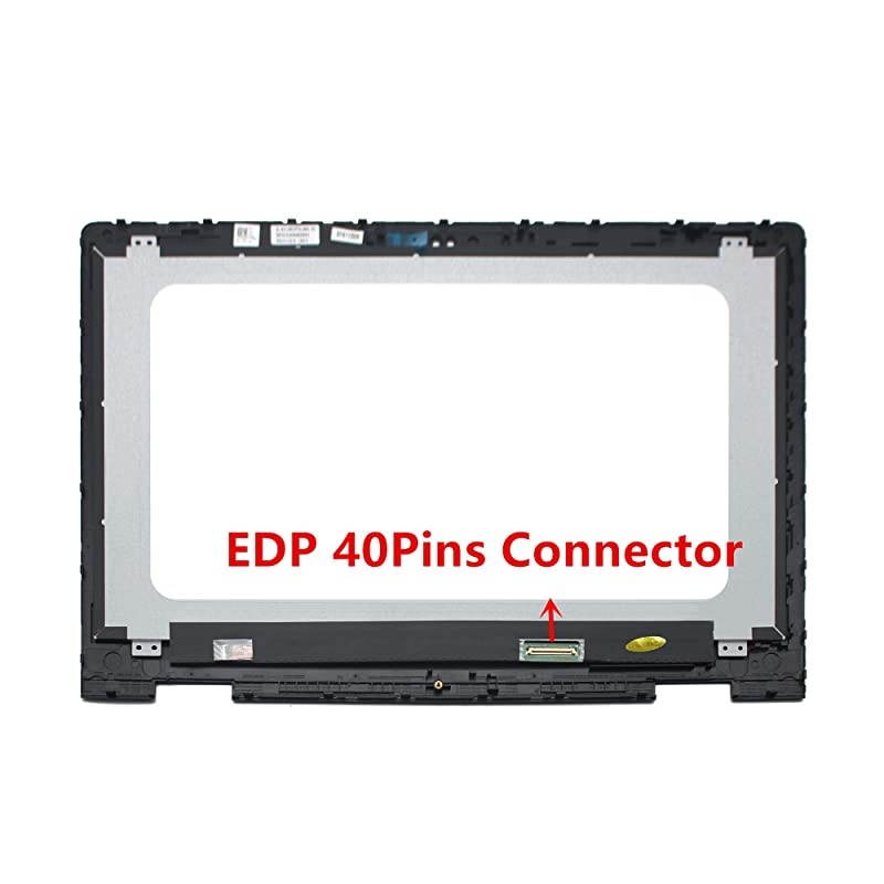 Replacement 15.6 inches B156HAB01.0 LP156WF7-SPEC FullHD 1920x1080 IPS LED LCD Display Touch Screen Digitizer Assembly for Dell Inspiron 15 P58F P58F001 (40Pins - Right-Angled Bezel)