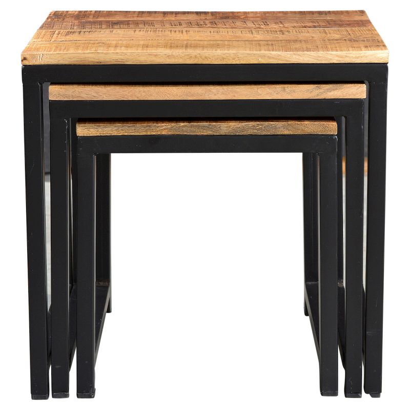 Set of 3 Glam Mirrored Accent Tables Gold - Olivia & May