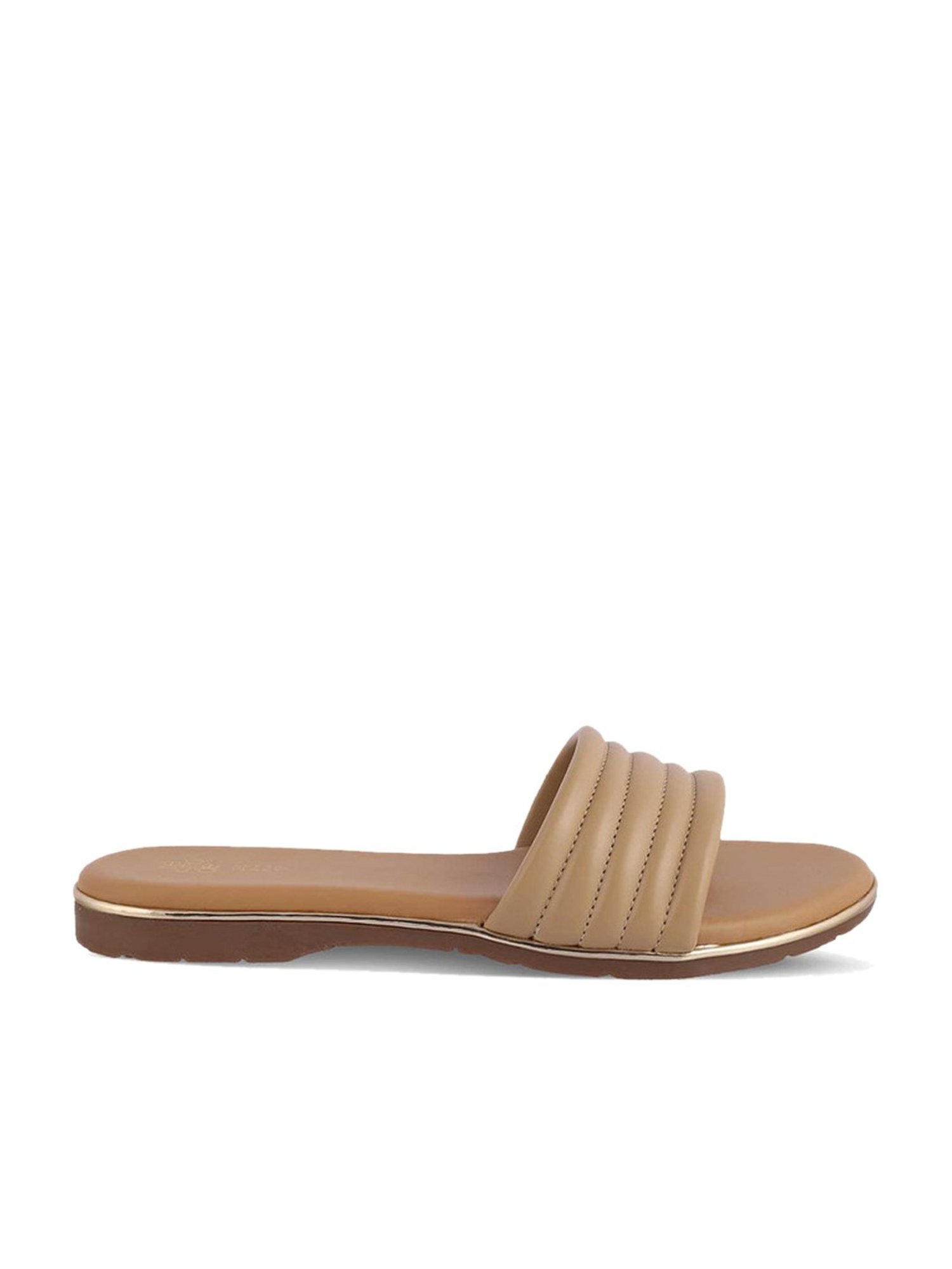 Tresmode Women's Beige Casual Sandals