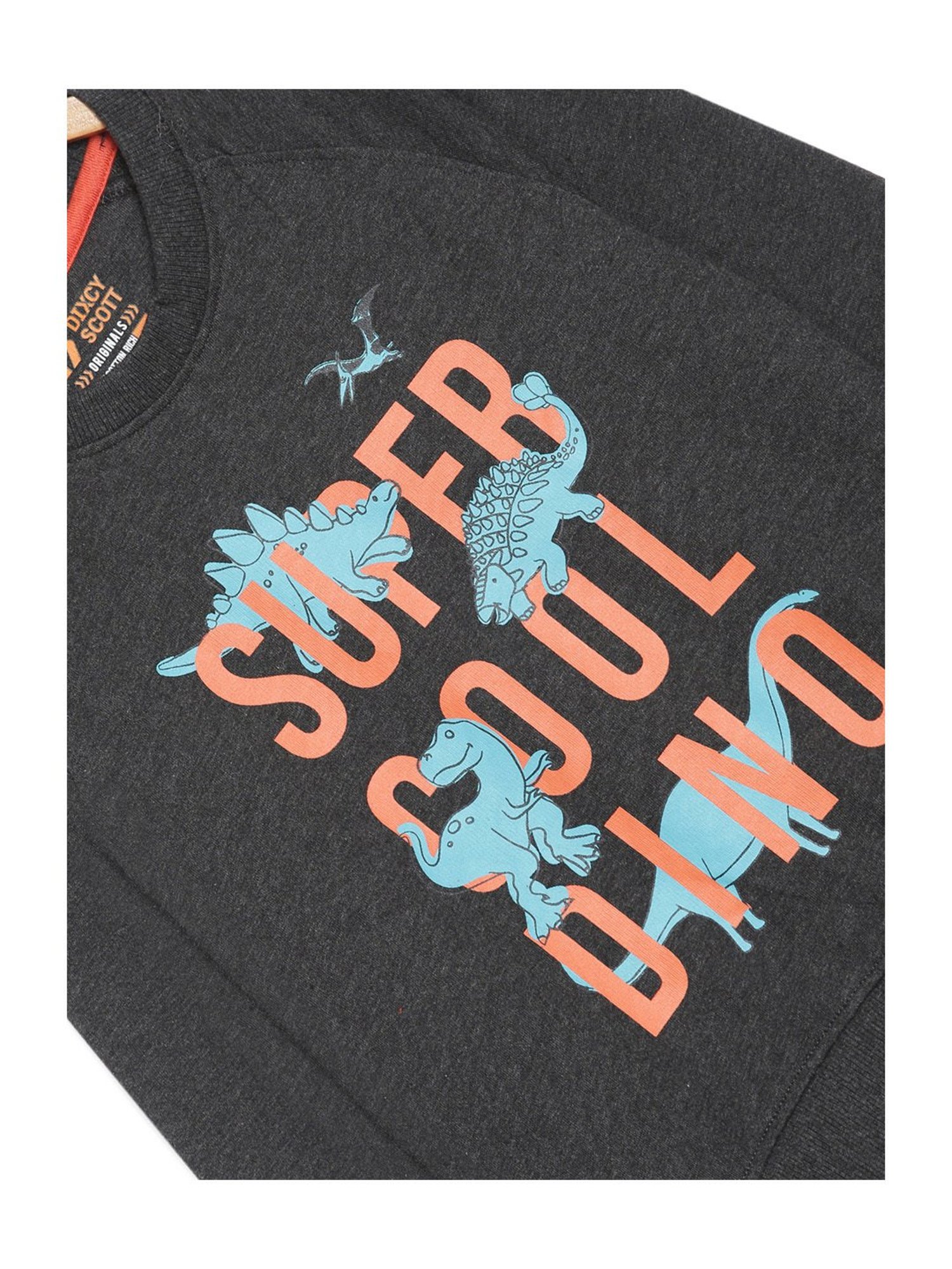 Dixcy Scott Originals Kids Grey Printed Full Sleeves Sweatshirt