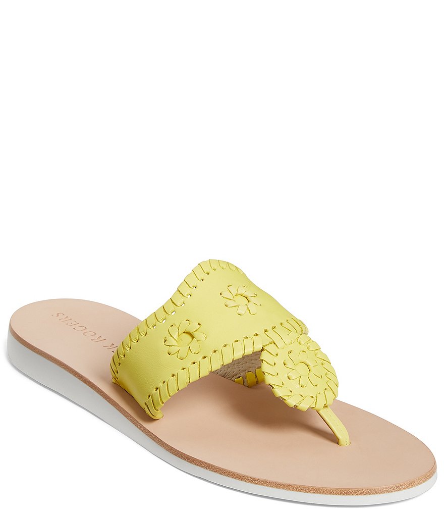 Jack Rogers Boating Jacks Leather Thong Sandals