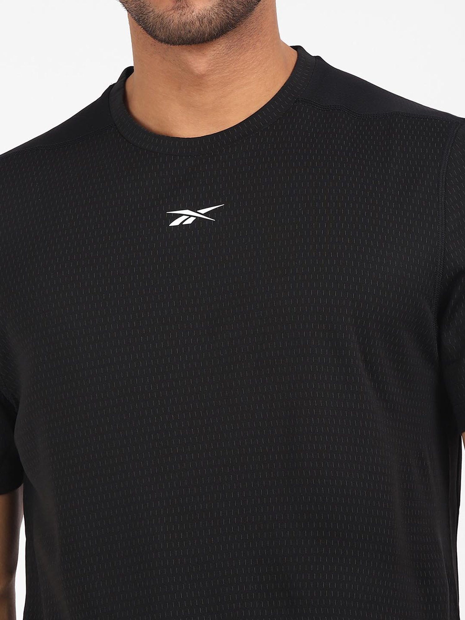 Reebok Black Round Neck T-Shirt