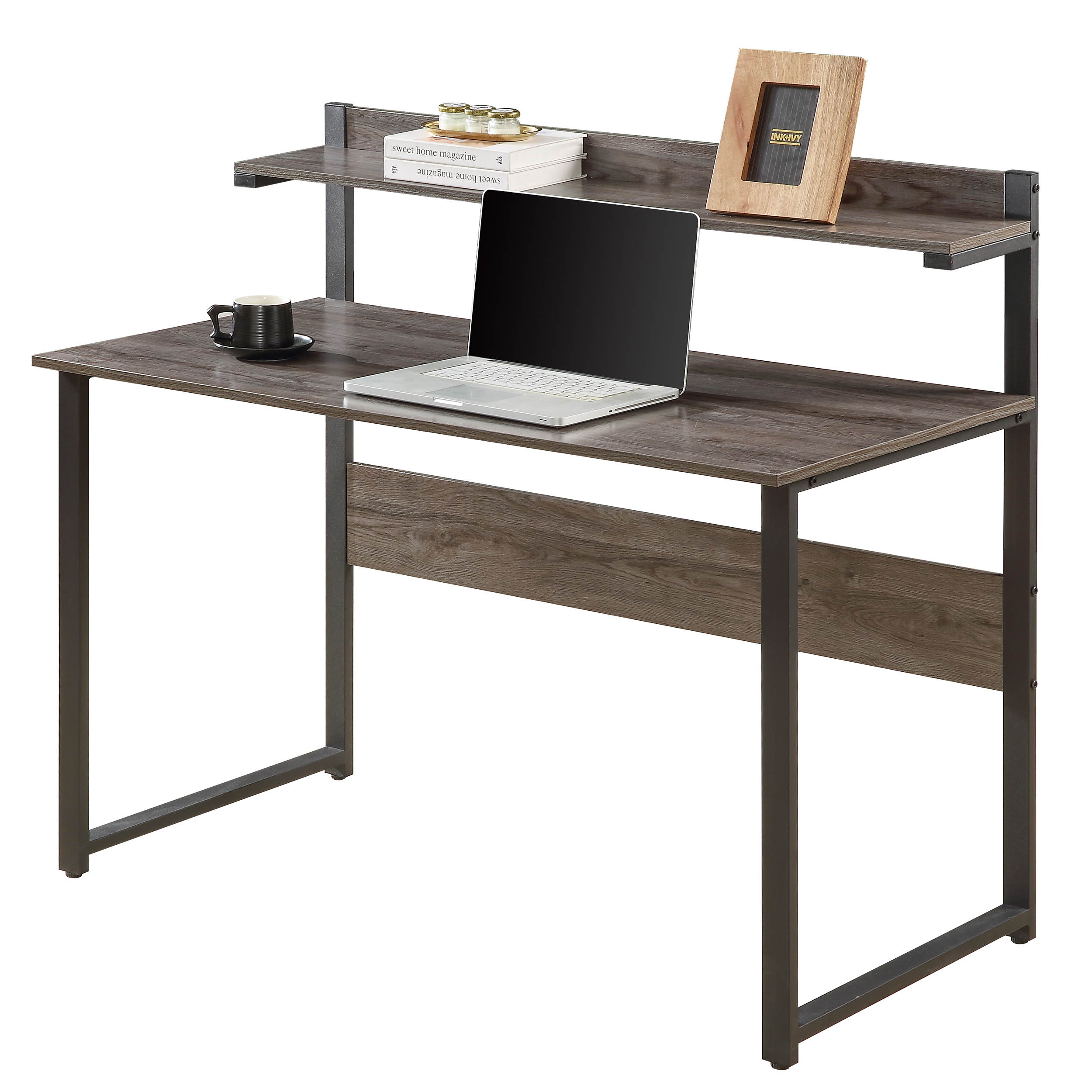 Home Office Computer Desk Morden Simple Style Study Table Gaming Desk with Storage Shelves