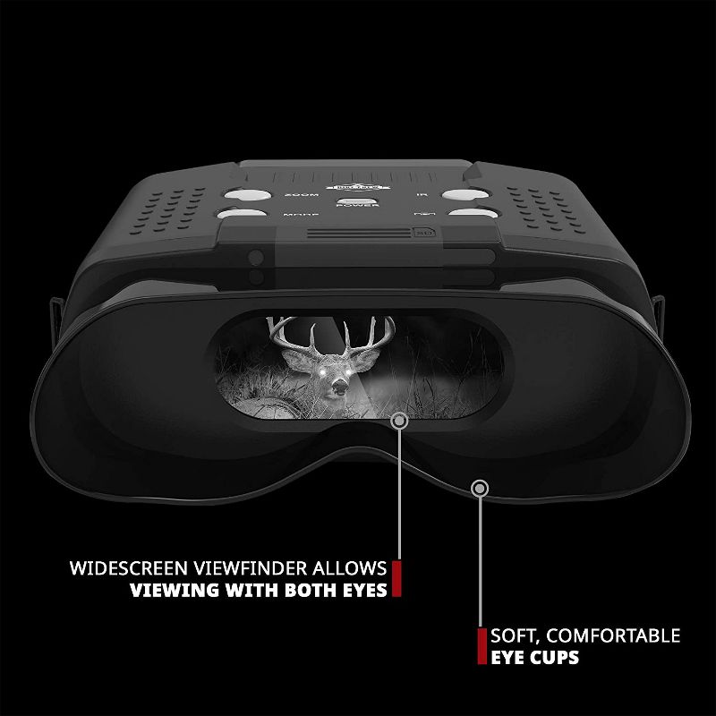 Hike Crew Digital Night Vision Binoculars, Capture Photos & Record Videos, Large LCD Screen with 7 Levels of Brightness for 100% Darkness, Infrared Night Goggles for Hunting