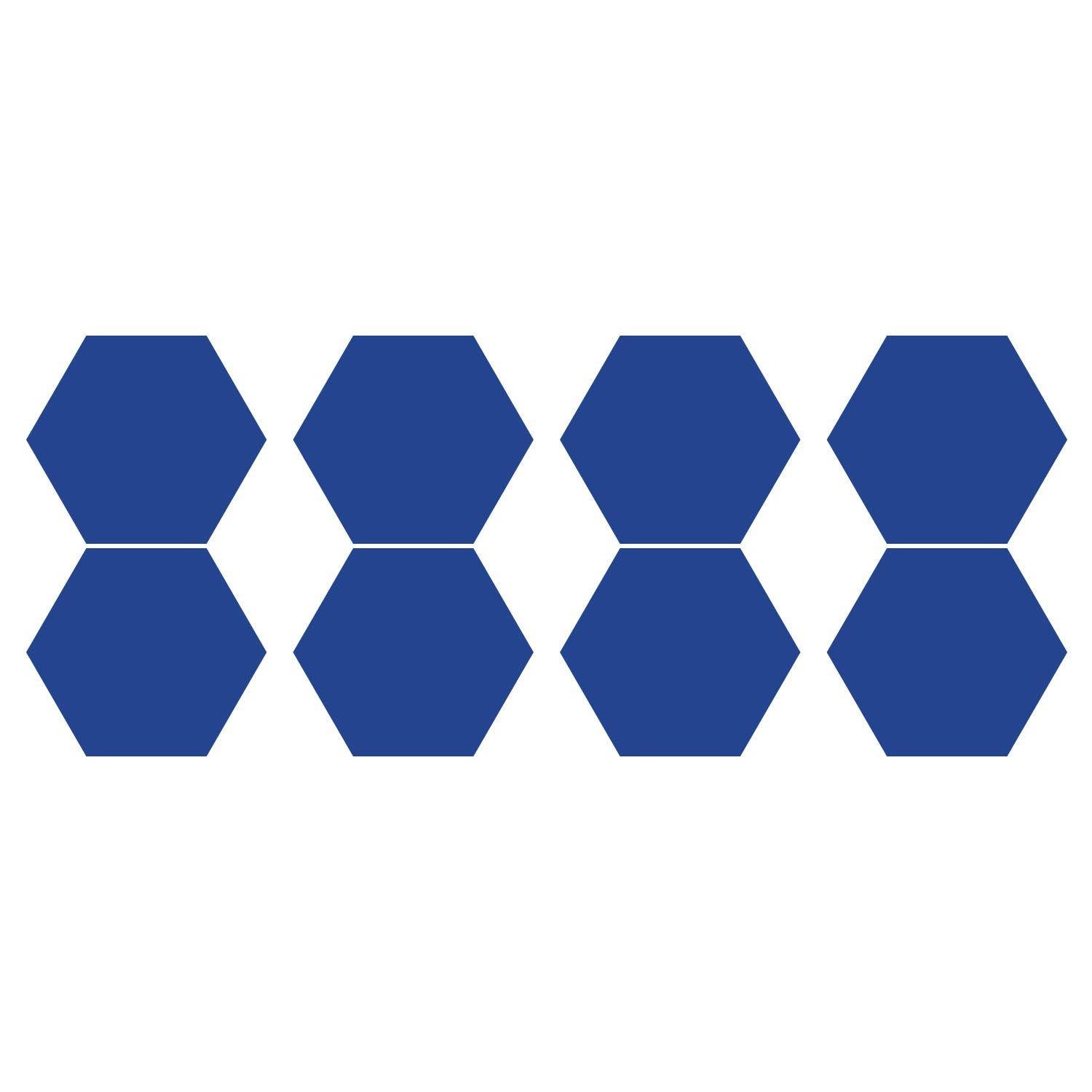 LiteMark 1 Inch Blue Hexagon Decals - Pack of 208