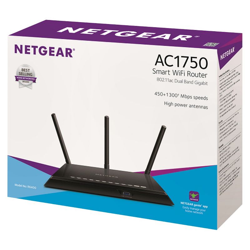 NETGEAR AC1750 Smart WiFi Router&mdash; 802.11ac Dual Band Gigabit (R6400)