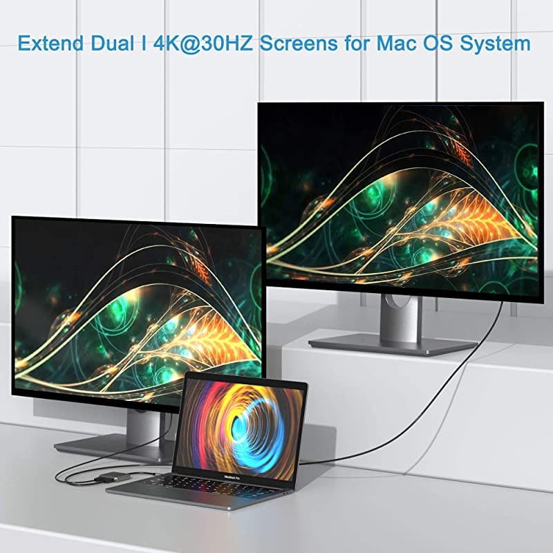 C to Dual HDMI Adapter C to HDMI Adapter Type CThunderbolt 3 to Dual HDMI Display 4K C Hub to Dual HDMI Compatible MacBookMacBook ProSurfaceLenovoYogaDell XPSSurface Book 2 etc