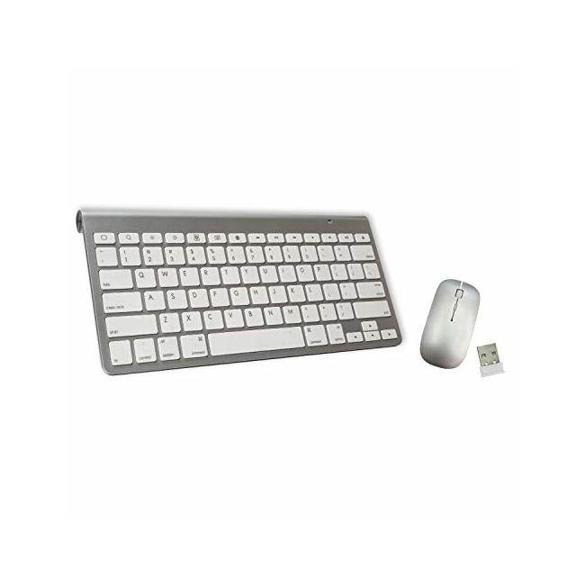 SuperSonic SC-531KBM 2.4GHz  Slim Wireless Keyboard with Wireless Mouse Silver