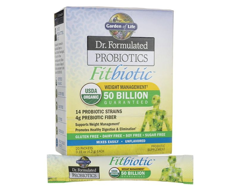 Garden of Life Probiotics Dr. Formulated Probiotics Fitbiotic 50 Billion Cfu Packet - Unflavored 20ct.