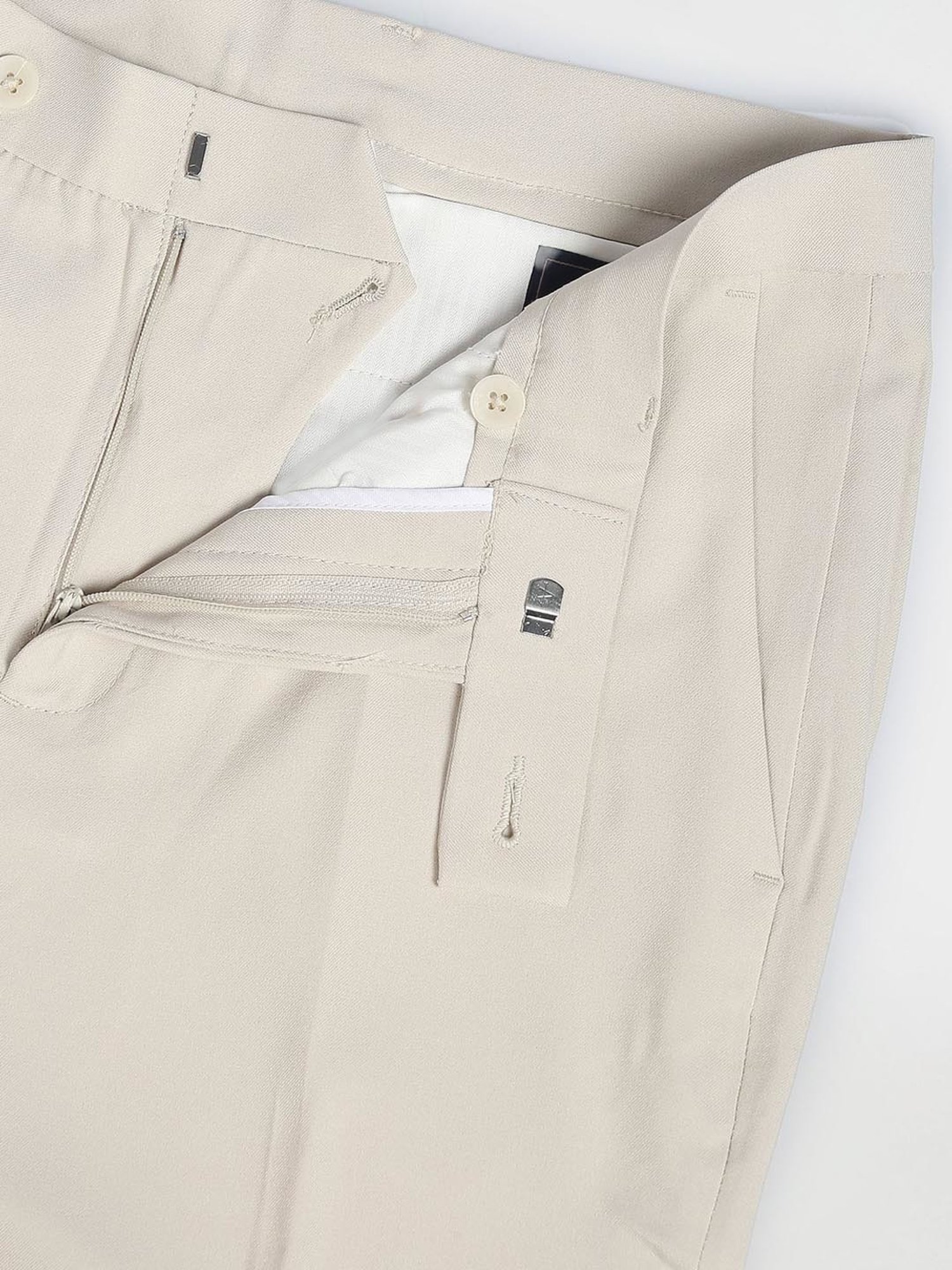 Arrow White Slim Fit Trousers