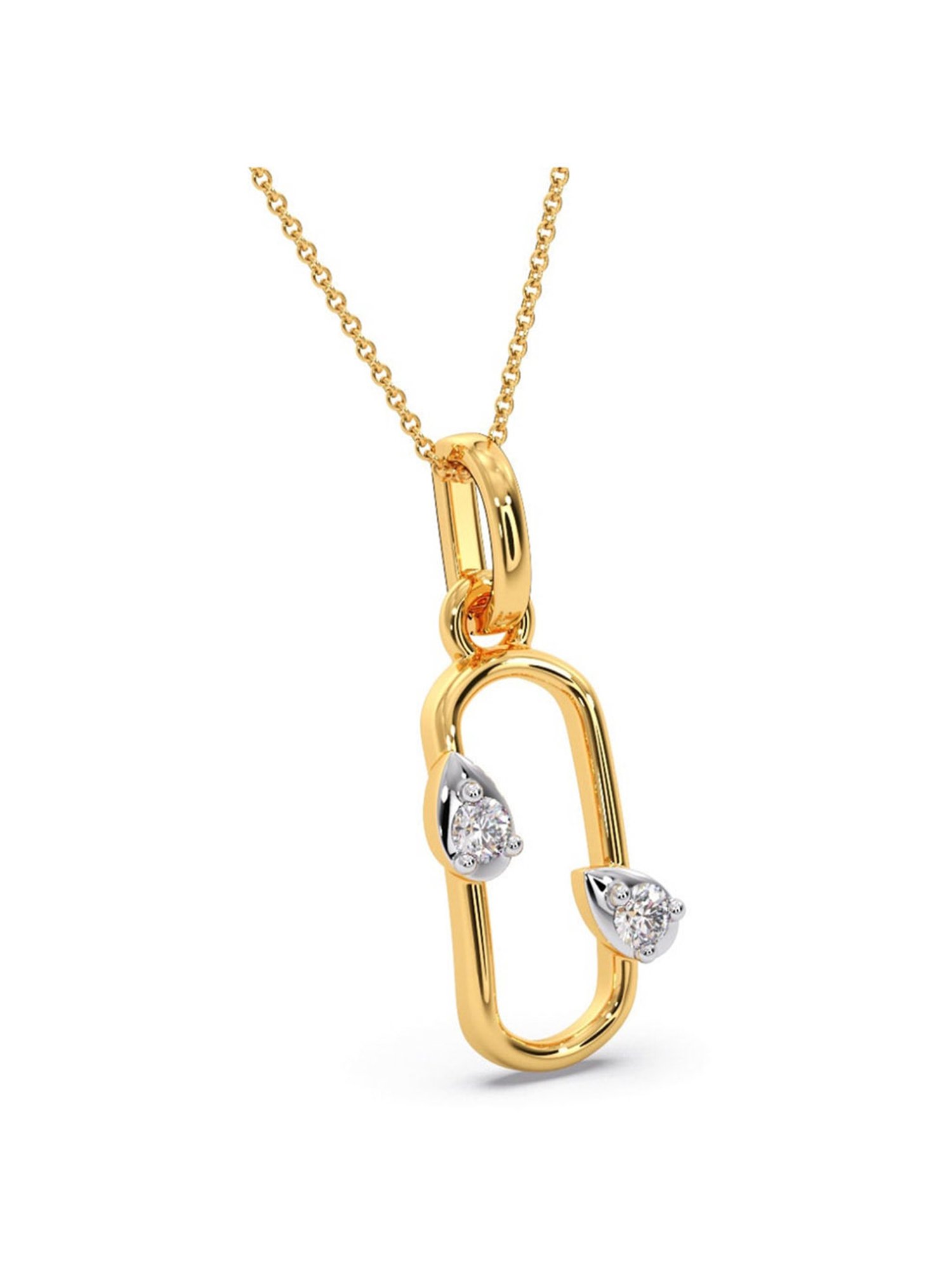 Joyalukkas 18k Gold & Diamond Pendant with Chain