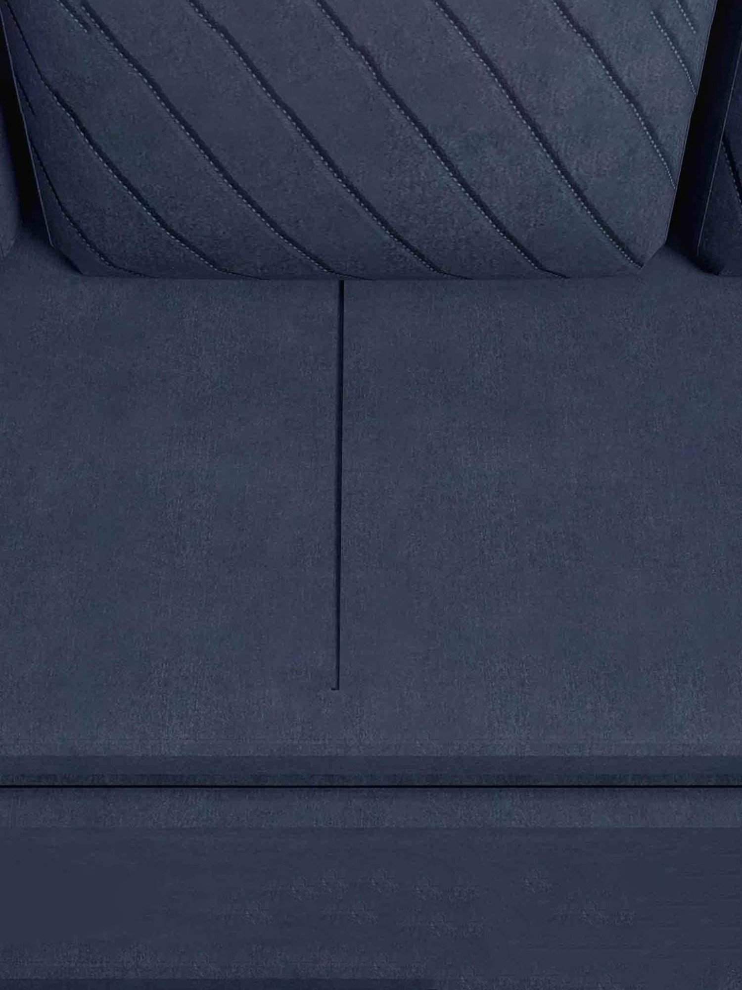 Godrej Interio Attix Quilted Dark Blue Fabric 3 Seater Sofa Cum Bed with Storage