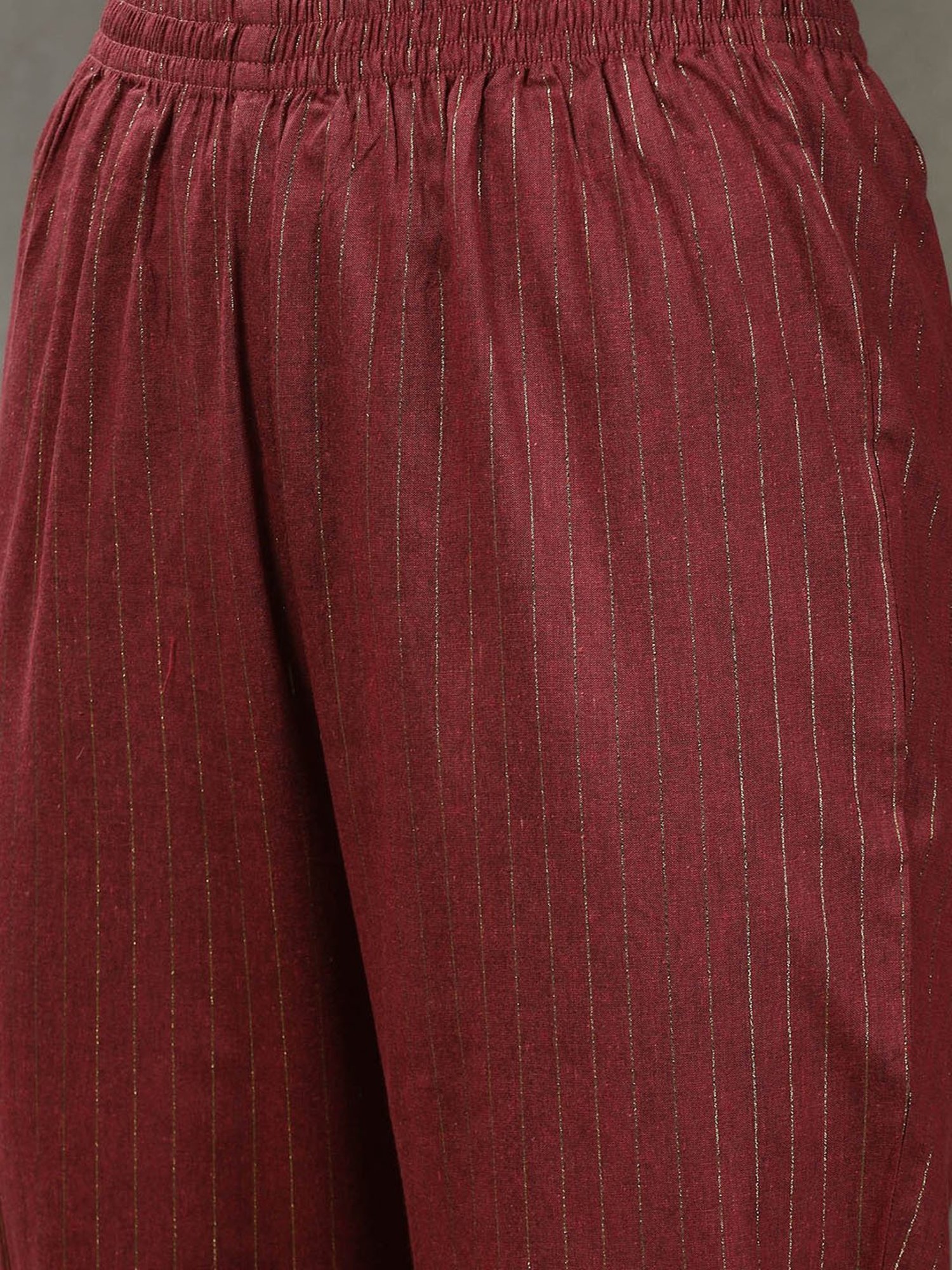 Stylum Maroon Embroidered Kurta With Pant & Dupatta