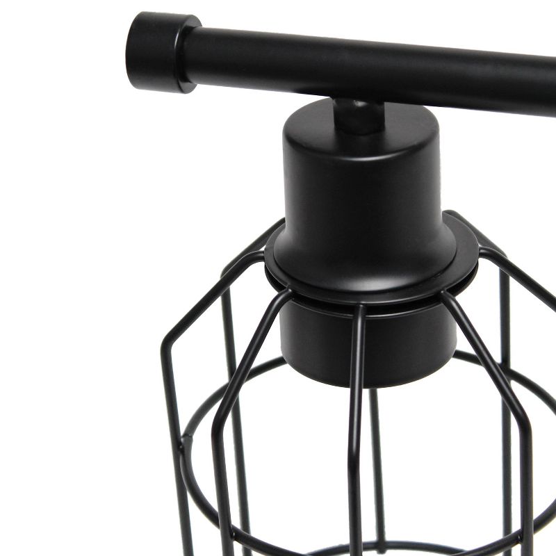 3-Light Industrial Wired Vanity Pendant Matte Black - Lalia Home