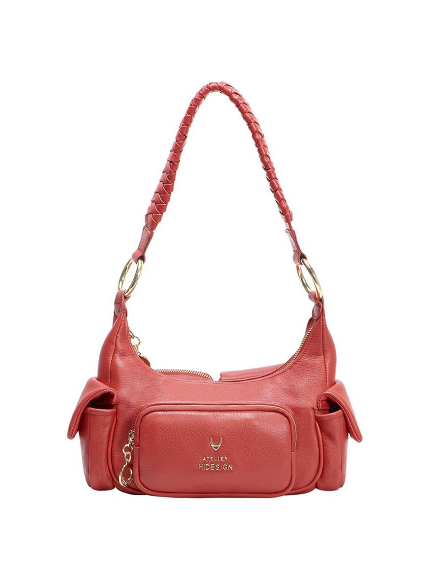 Hidesign Atelier Callas 03 Red Leather Solid Shoulder Handbag