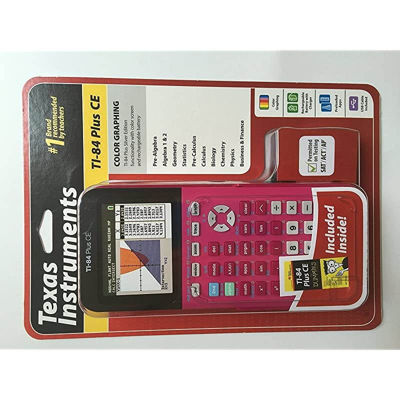 TI-84 Plus CE Dummies Included Pink