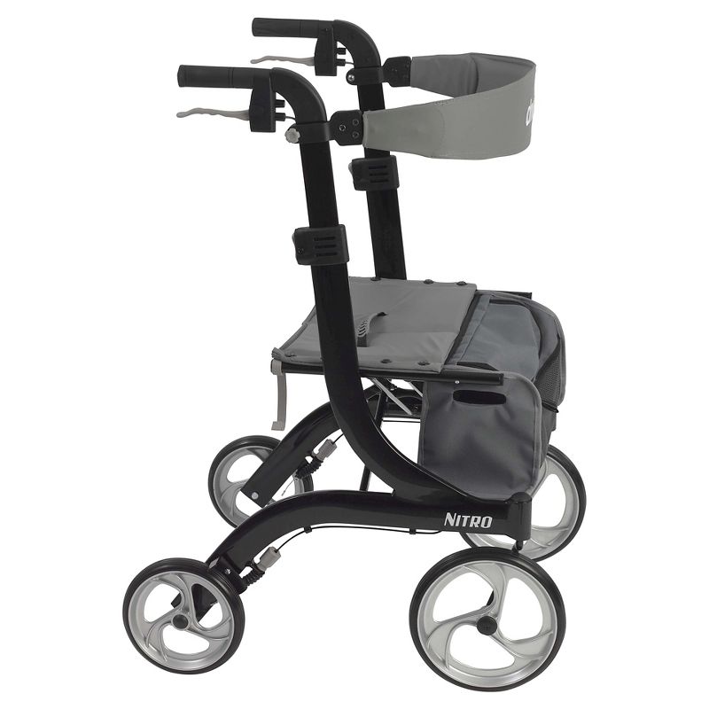 Drive Medical Nitro Euro Style Walker Rollator, Black