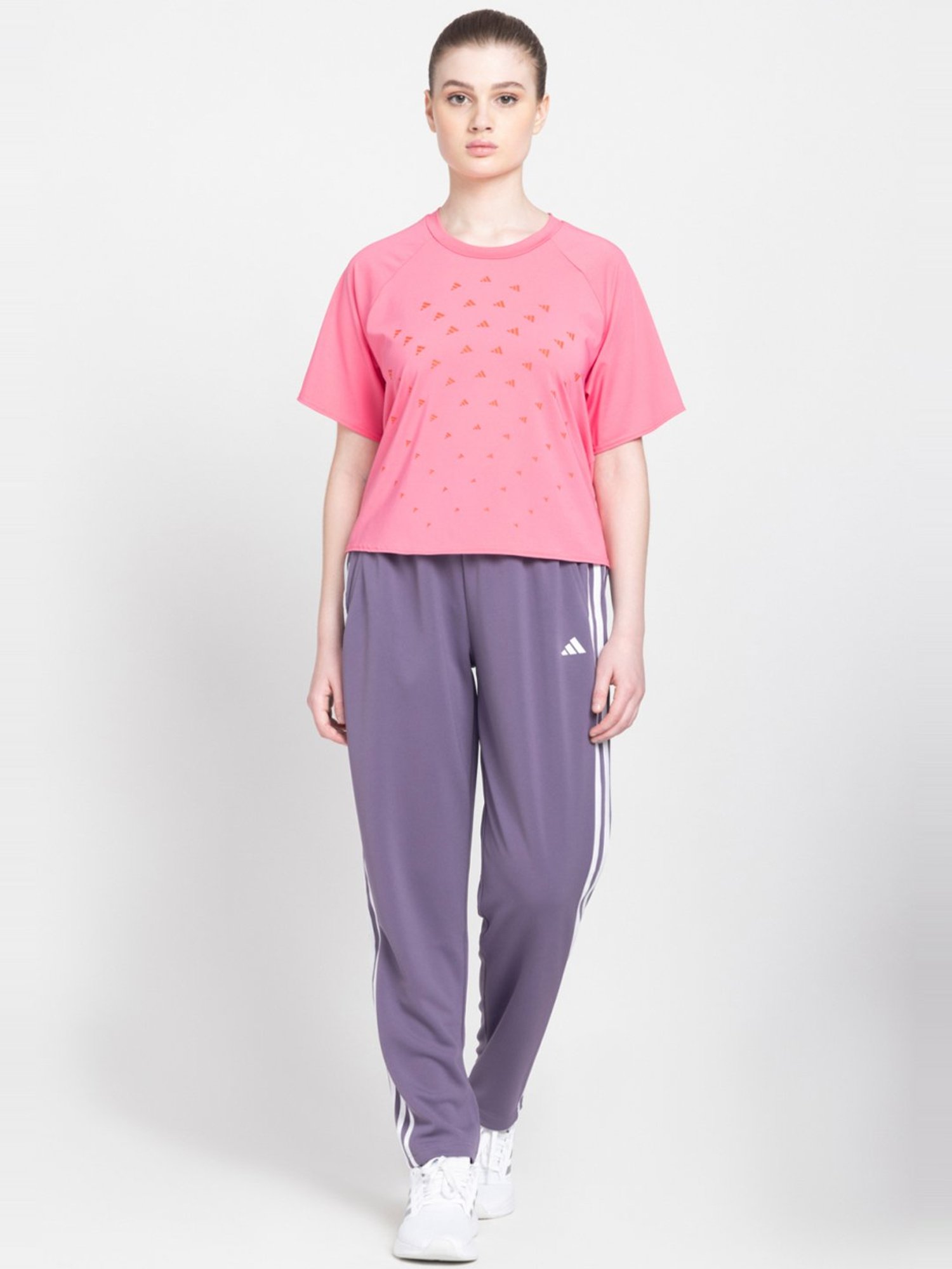 adidas Purple Striped Training Track Pants