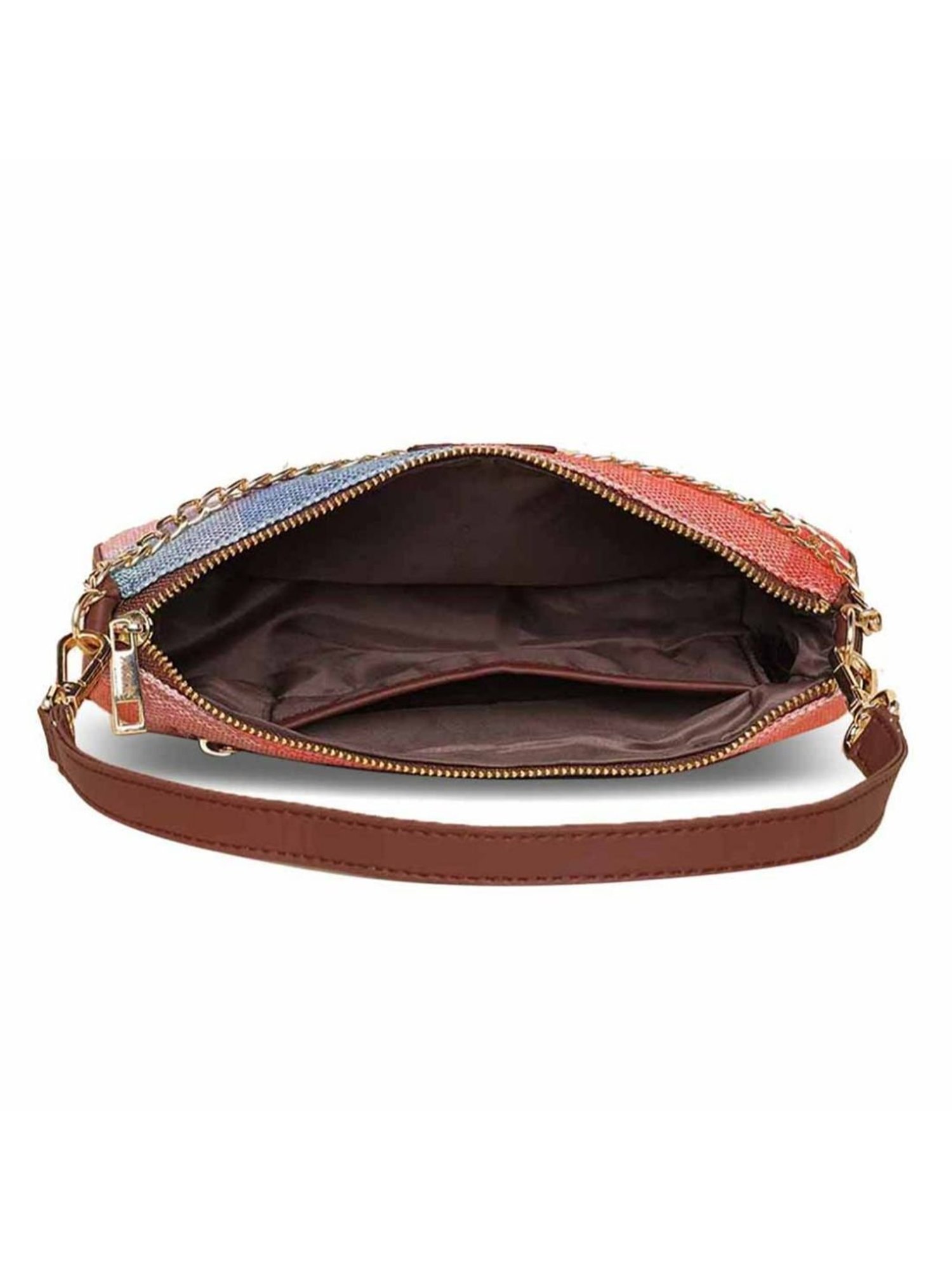 ZOUK Multicolor Geometric Shoulder Bag