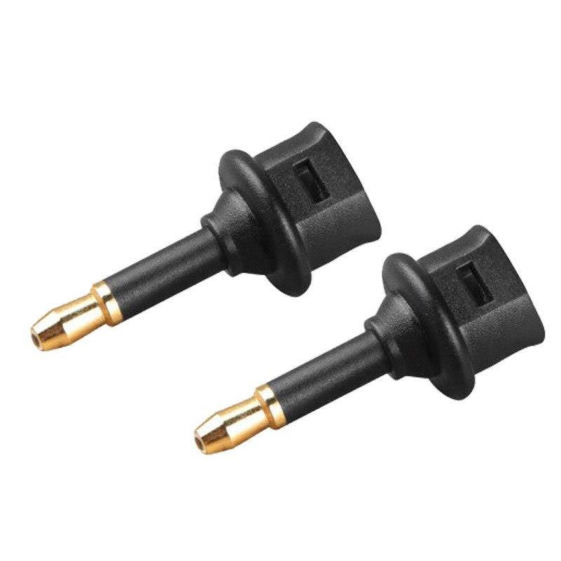 2 Pcs Toslink Female To 3.5mm Male Mini Audio Plug Digital Optical Adapter Converter