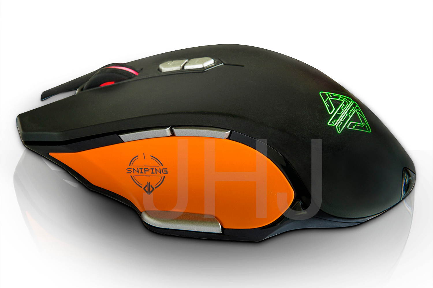 Ajazz GT AJ380 Gaming Mouse, 4000 DPI 9 Programmable Buttons Ergonomic Wired Mice for Windows XP, Vista, Linux,Win 7, Win 8,Win 10, Competitor Black