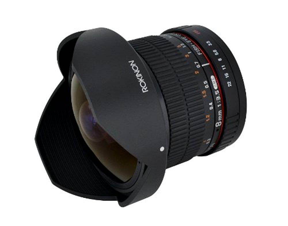 Rokinon 8mm f/3.5 HD Fisheye Lens with Removable Hood for Nikon #HD8M-N