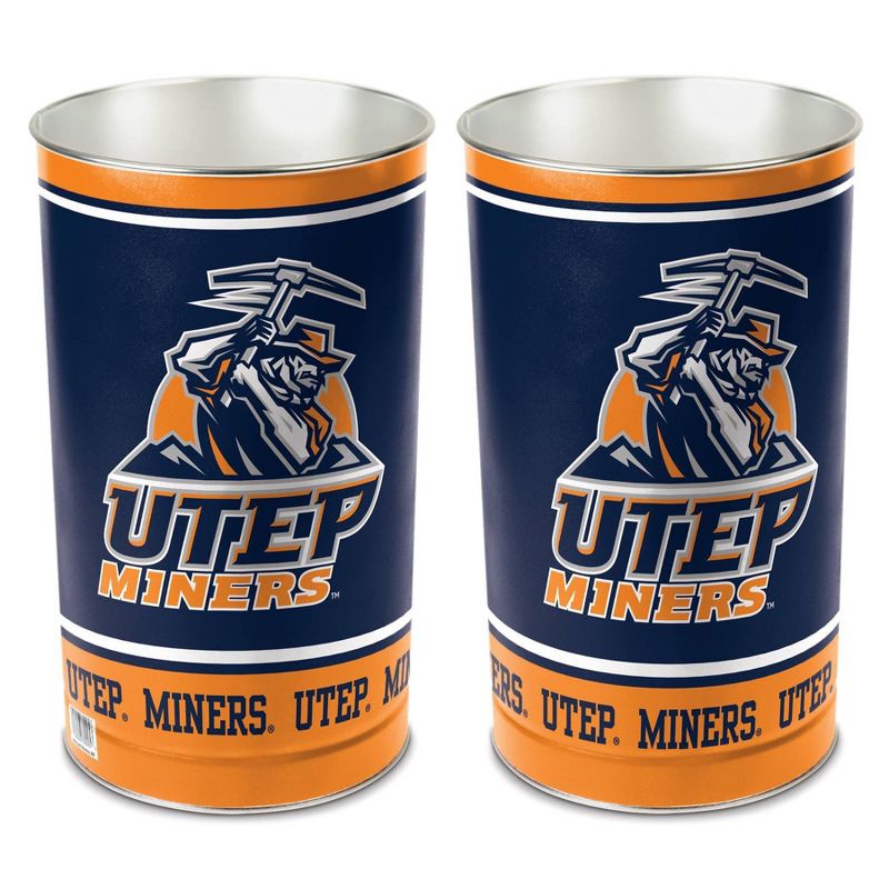 NCAA UTEP Miners Tin Trash Can