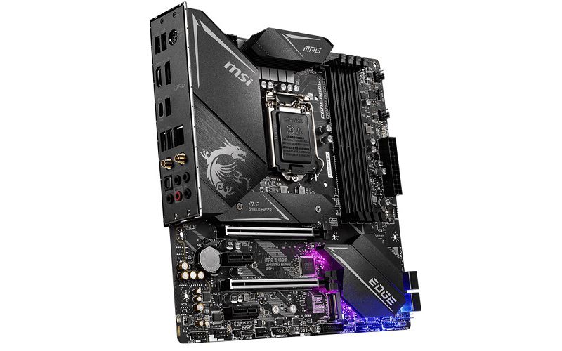 MSI MPG Z490M Gaming Edge WiFi Gaming Motherboard - Intel Chipset - LGA 1200 Socket - 128GB DDR4 SDRAM Supported - 4 x DIMM Memory slots